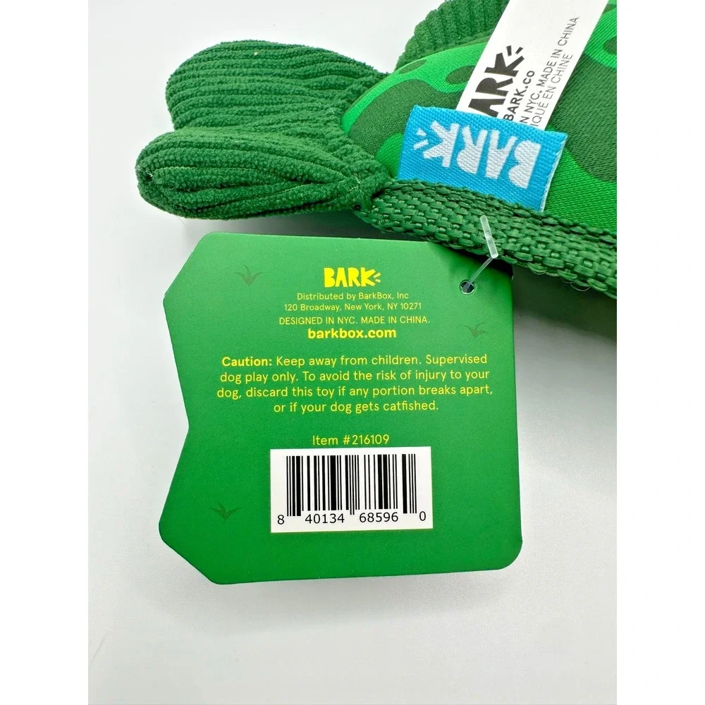 Bark Box Big Squeak Bass M Dog Toy- Hide Treats Inside